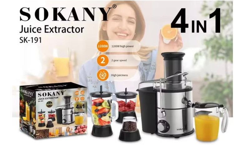 آبمیوه گیری ۴ کاره SOKANY مدل SK_191