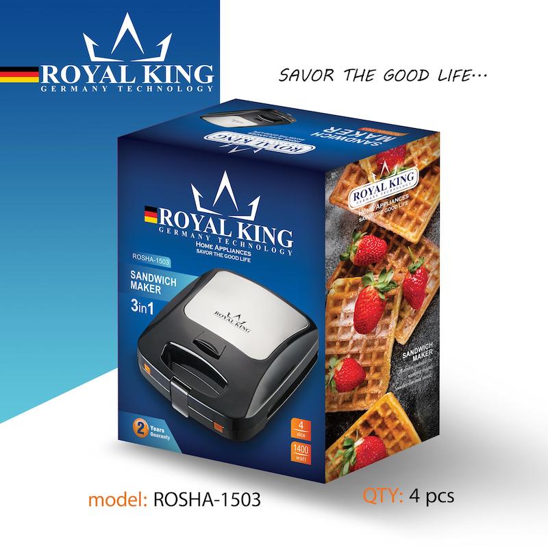 ساندویچ ساز رویال کینگ مدل ROSHA-1503 سه کاره