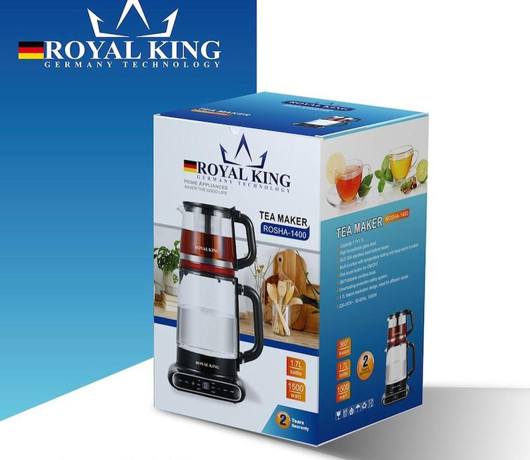 چای ساز رویال کینگ مدل ROSHA1400 ظرفیت ۱.۷ لیتر