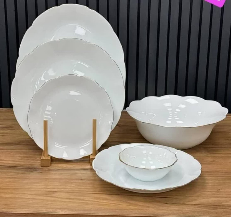 سرویس آرکوپال لب طلا ۱۲ نفره ۵۲ پارچه ضدخش و ضدضربه