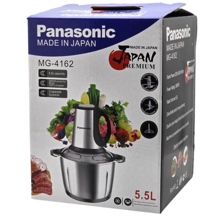 خردکن کاسه استیل پاناسونیک- ظرفیت 5/5 لیتری- قدرت 3800W - مدل 4162