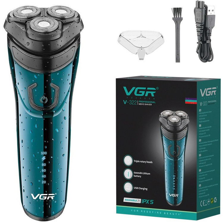 ماشین اصلاح وی جی آر مدل V-322 با برش چرخشی و ضد آب