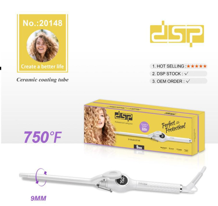 فر کننده مو دی اس پی مدل DSP-20148 سایز ۹ میلیمتر با نمایشگر دیجیتال
