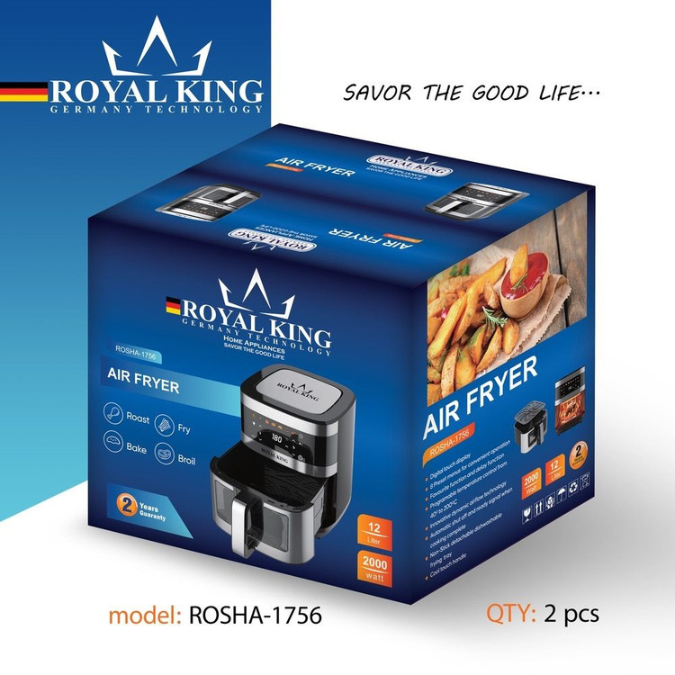سرخ کن دو المنت رژیمی ۱۲ لیتری رویال کینگ مدل ROSHA_1756