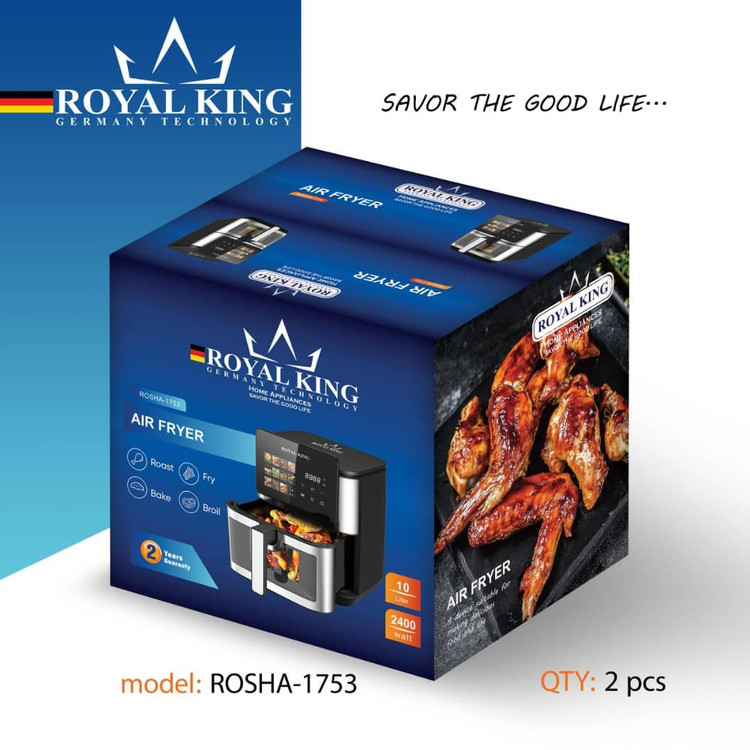 سرخ کن دو المنت رژیمی رویال کینگ ۱۰ لیتری مدل ROSHA_1753