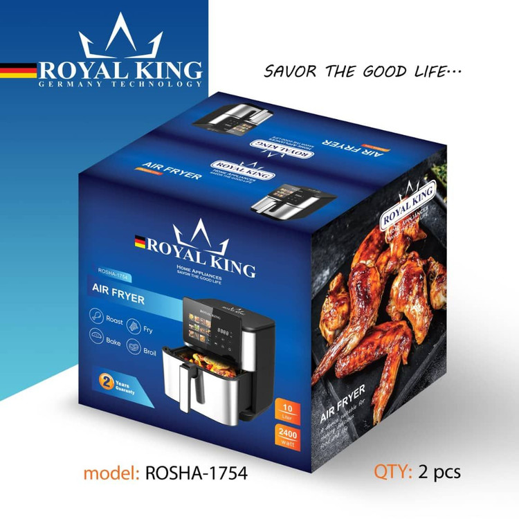 سرخ کن بدون روغن رویال کینگ مدل ROSHA_1754 ظرفیت ۱۰ لیتر