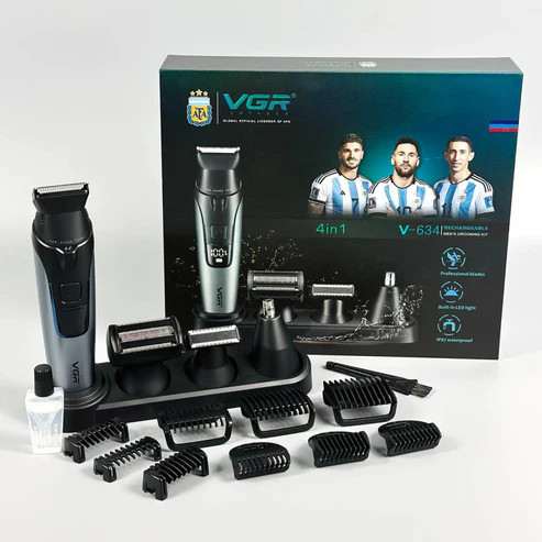 ماشین اصلاح وی جی آر مدل VGR V-634 ۴ در ۱ با تیغه استیل ضد زنگ