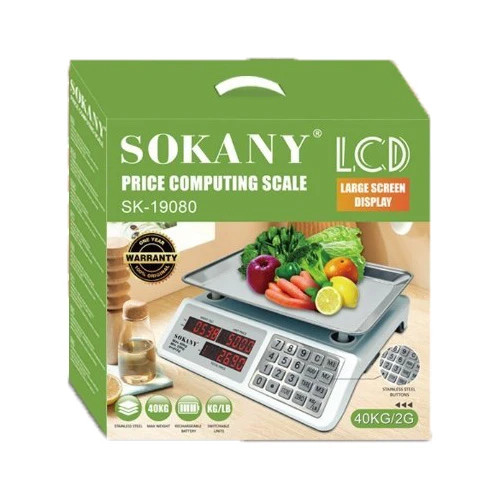 ترازو دیجیتال فروشگاهی سوکانی مدل SK19080 ظرفیت ۴۰ کیلوگرم