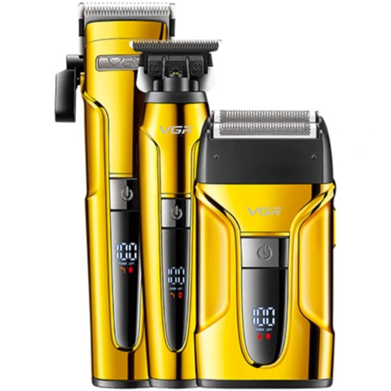 ست ماشین اصلاح وی جی آر مدل V-694 با برش مستقیم و استیل ضد زنگ