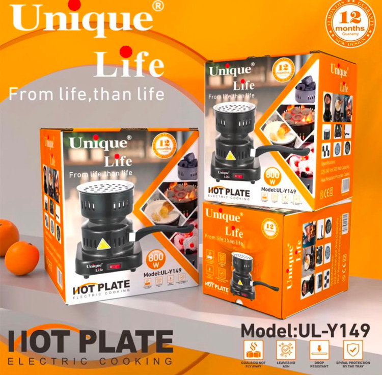 ذغال سرخکن برقی یونیک لایف مدل UL-Y149 | توان 800 وات