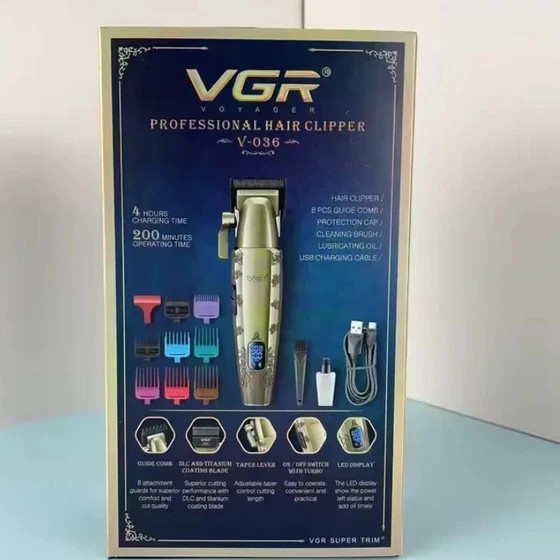 ماشین اصلاح وی جی آر مدل VGR-036 با تیغه تیتانیوم
