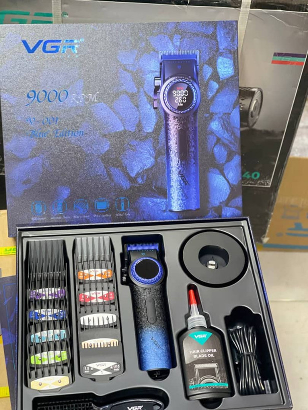 ماشین اصلاح حرفه ای سر و صورت وی جی آر مدل V-001 Blue edition