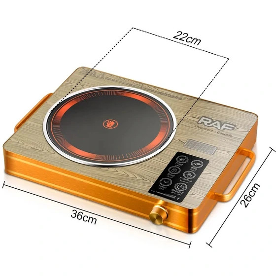 اجاق برقی راف مدل R8027 تک شعله با صفحه شیشه