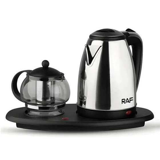 چای ساز راف مدل R7899 ظرفیت ۲ لیتر با قوری ۱ لیتر استیل ضد زنگ