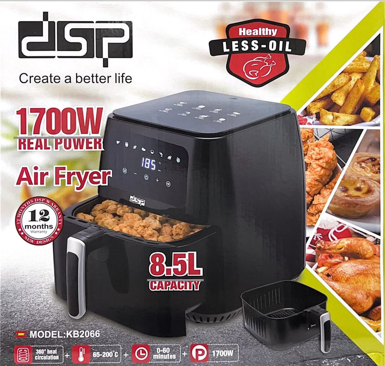 سرخ کن بدون روغن دی اس پی مدل KB-2066 ظرفیت 8.5 لیتری