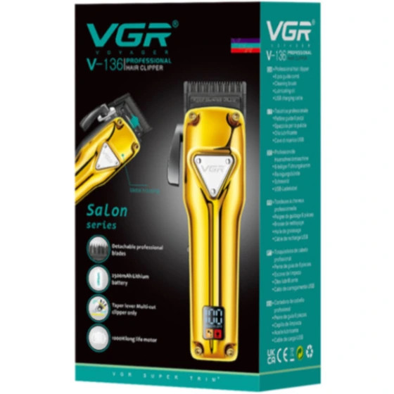 ماشین اصلاح وی جی آر مدل VGR136 با تیغه استیل ضد زنگ