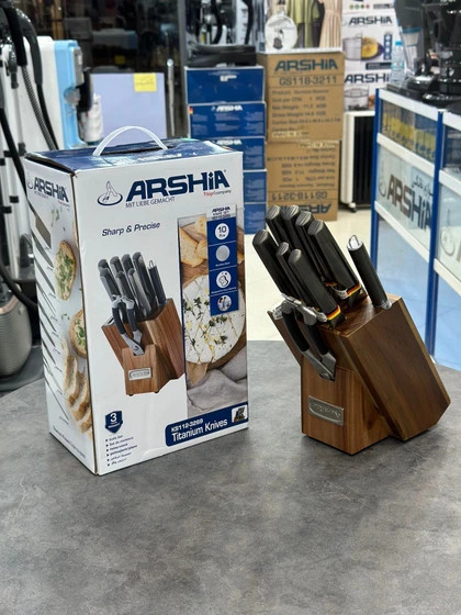 سرویس چاقوی عرشیا مدل KS112-3269 ظرفیت ۱۰ تکه تیتانیوم